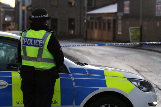 The police cordon on Brook Street.