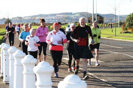 The Remembrance Day run had about 200 participants.