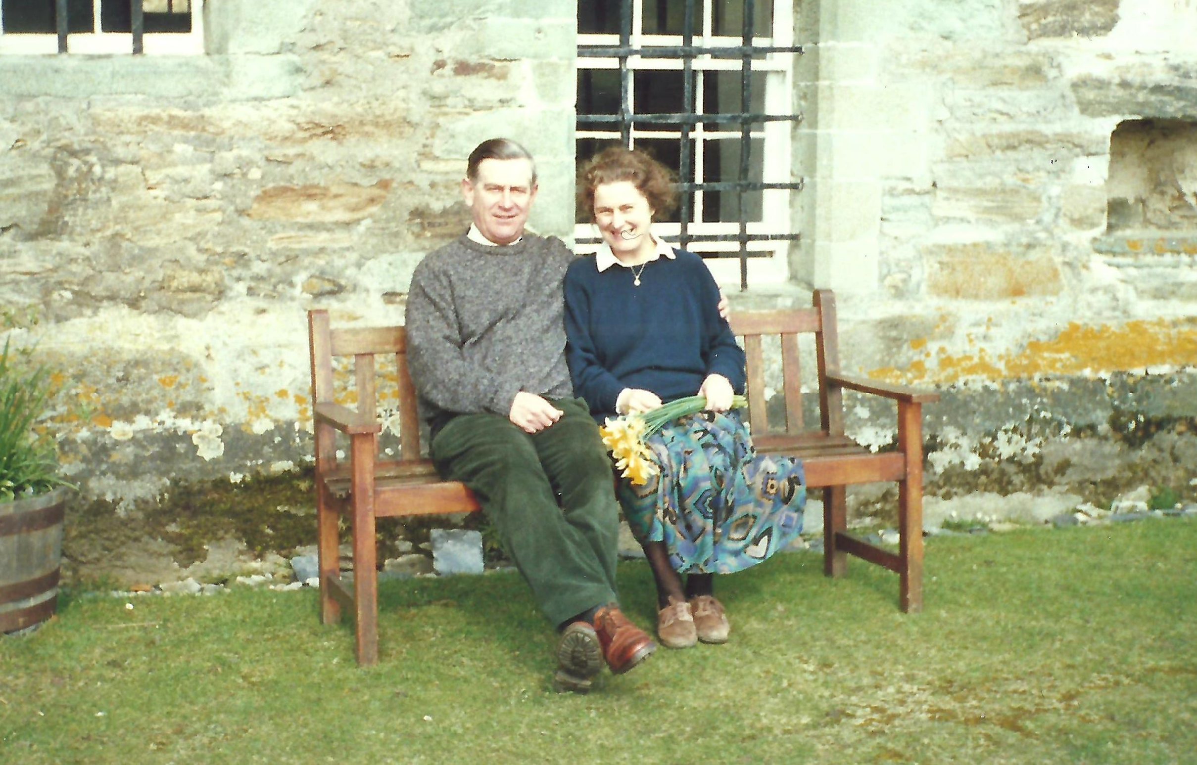 Mr Adam and his wife Dorothy at Menzies Castle in 1989. The couple spent many happy years there.