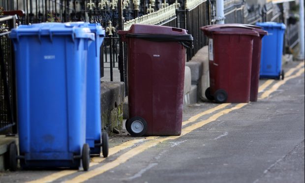 Fife Council wheelie bins in St Andrews.