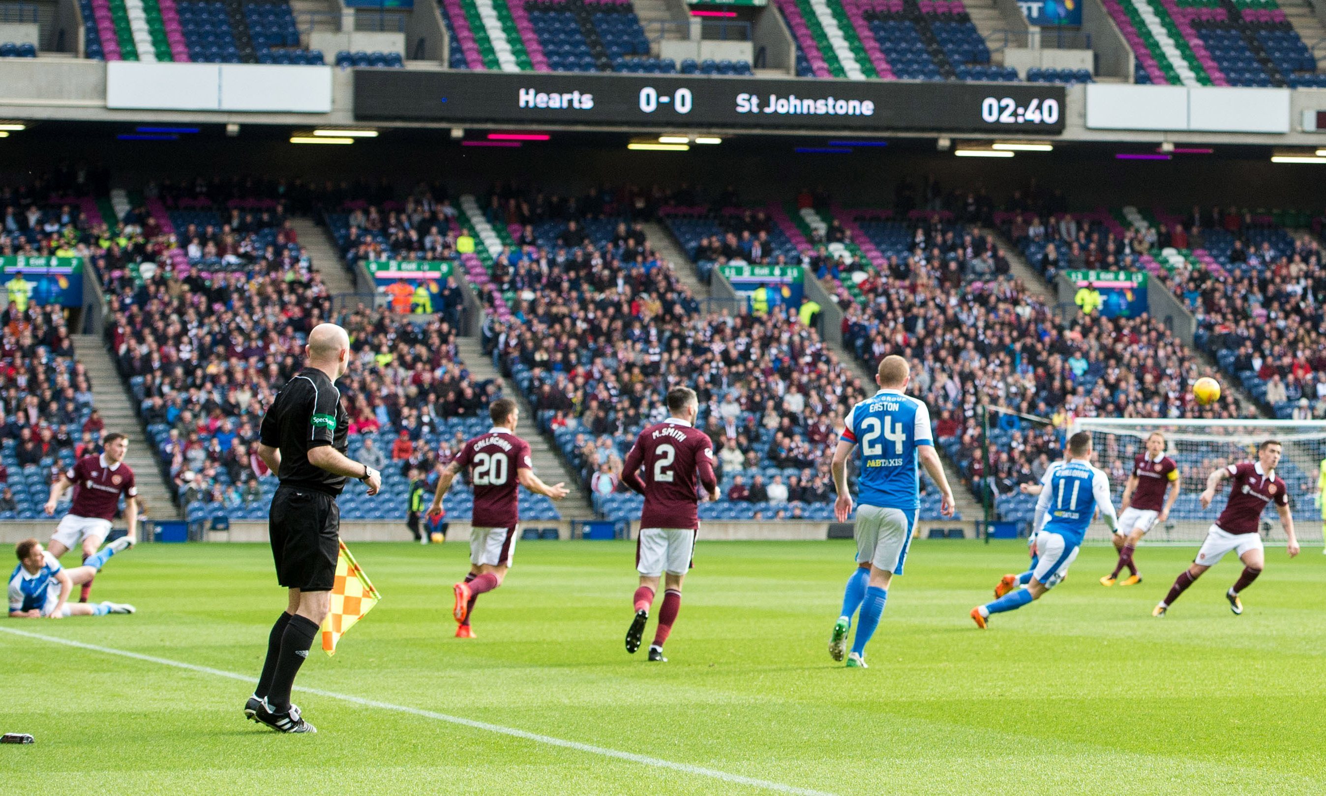 The incident happened after Saints played Hearts at Murrayfield.