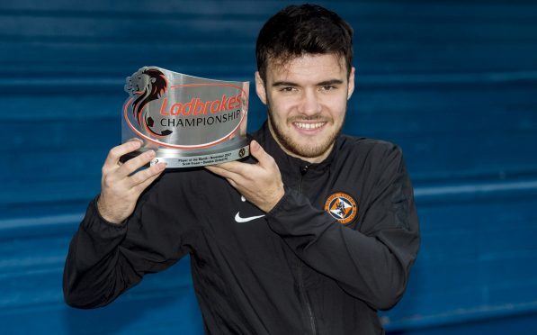 Dundee United's Scott Fraser wins the Ladbrokes Championship Player of the Month Award.