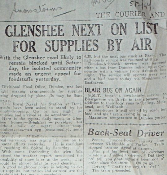Courier coverage of the 1947 winter.