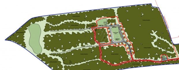 The planned site layout