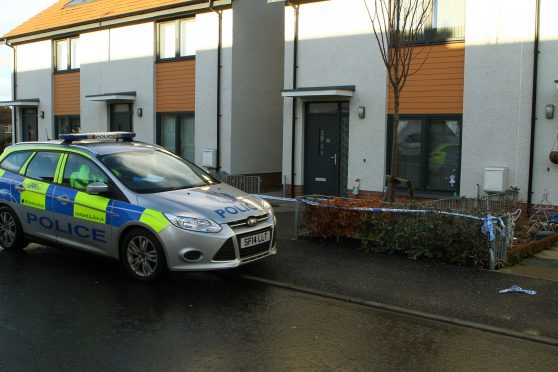 Police activity at Gruinard Terrace in Dundee.