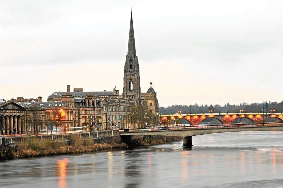 A view of Perth city centre.