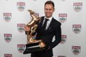 Jonny Adam with the BRDC Fairfield Trophy awarded for his 2017 Le Mans success