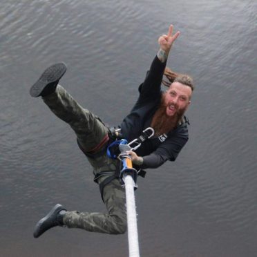 Chris Telford mid-bungee!