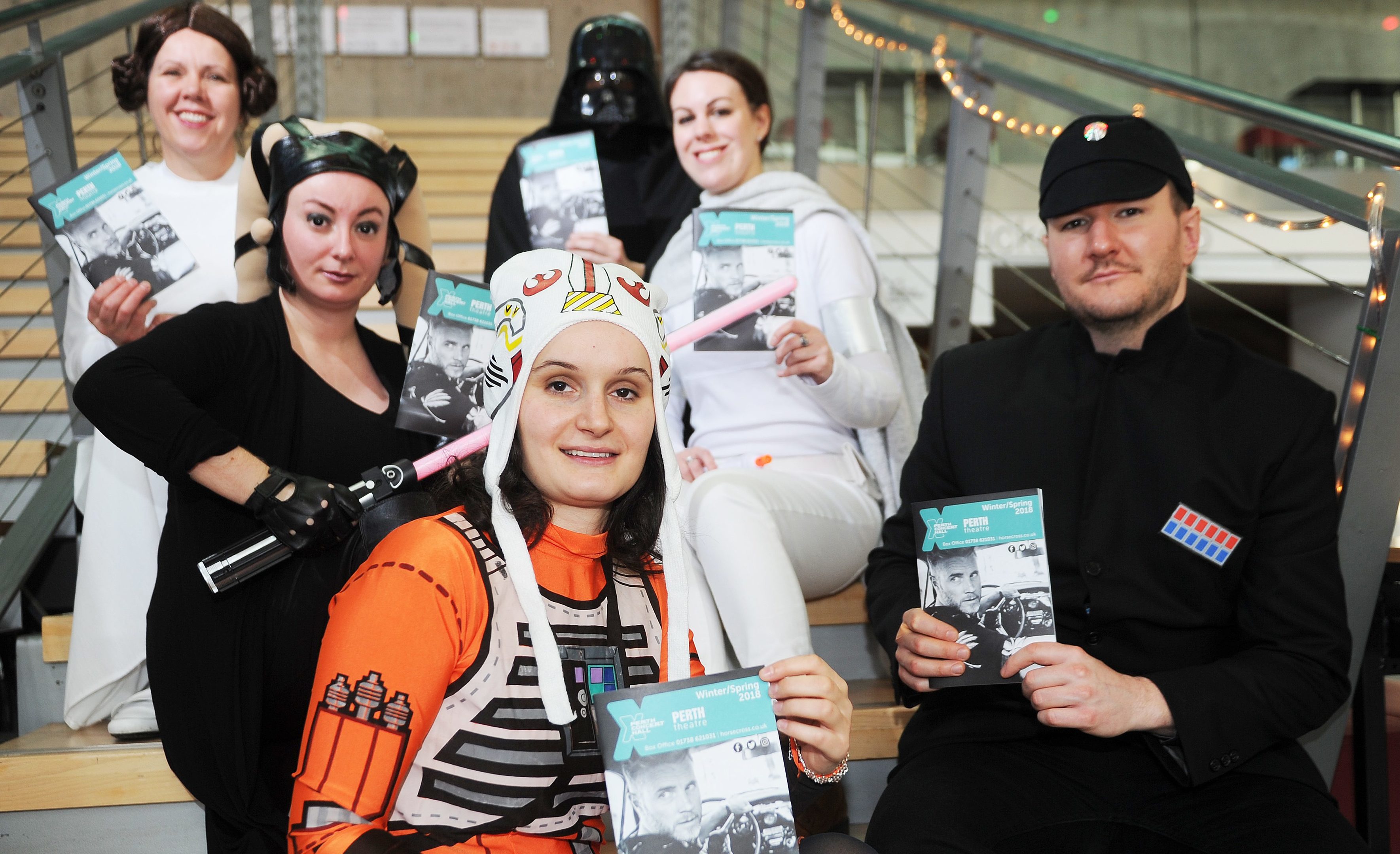 Perth Concert Hall staff in Star Wars outfits.