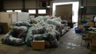 The team sent off 150 bags from the Dundee warehouse.