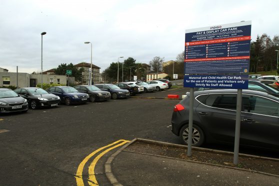 The car park off Kirsty Semple Way. Chris says the fact the other side is only for staff is not clear enough — especially when visitors are likely to be under the stress of worrying for loved ones.