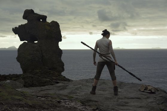 Rey in Star Wars: The Last Jedi.