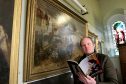 Nick Burns with Dunkirk ,by Winston Churchill's nephew John Spencer Churchill,  for auction at Lindsay Burns Auctioneers in Perth
