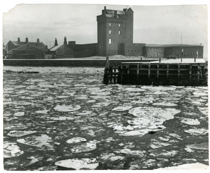 Ice at Broughty Ferry Harbour in January 1963.