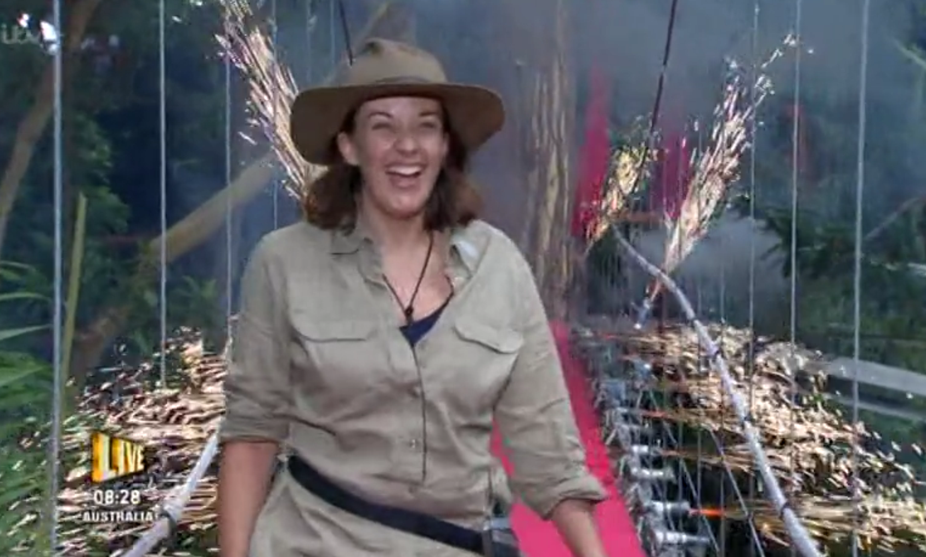 Kezia Dugdale leaves the jungle.