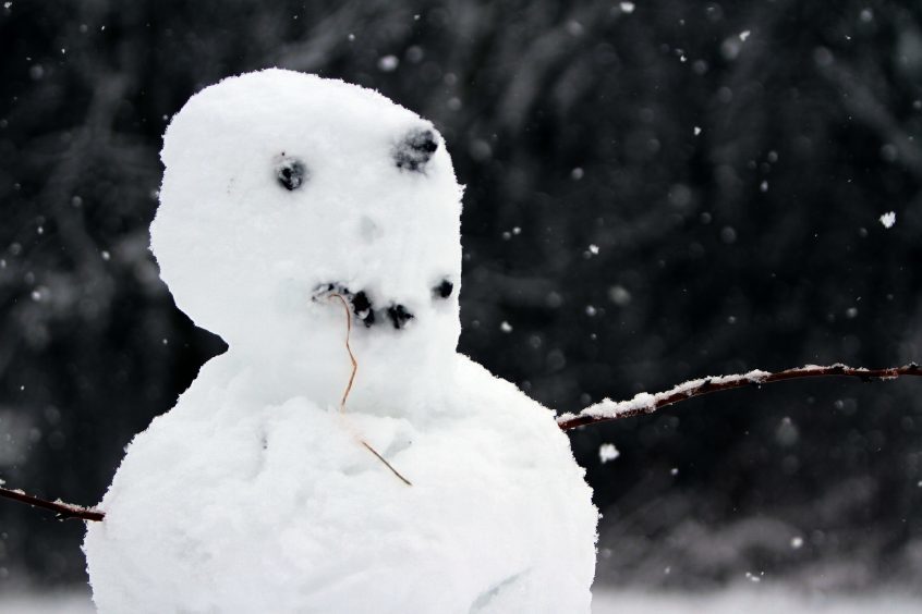 A snowman in Kinross