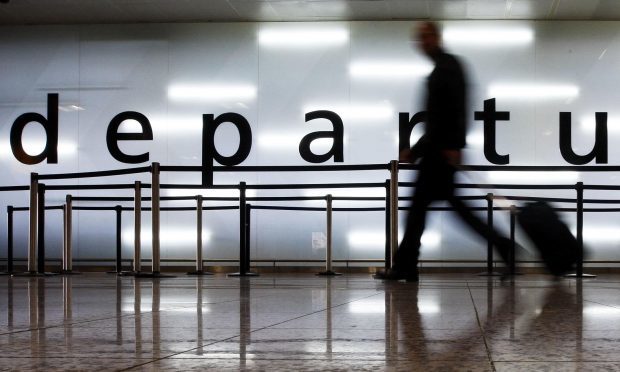 The departures lounge at Glasgow Airport.