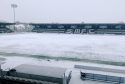 St Mirren Park in the snow on Friday morning.