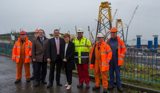 First Minister Nicola Sturgeon visited BiFab when its future was secured last year