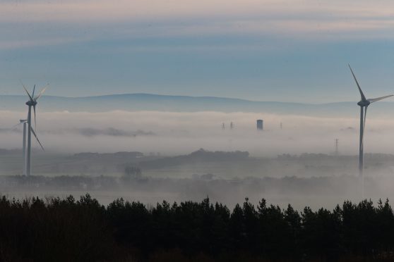 Low lying fog over central Fife.