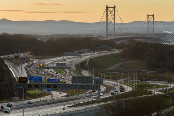 The approach to the bridges.