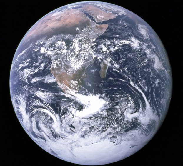 'The Blue Marble' image of Earth taken by Apollo 17 crew on December 7, 1972