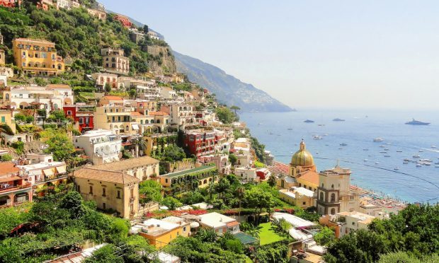 A coastal view in Campania, Italy.