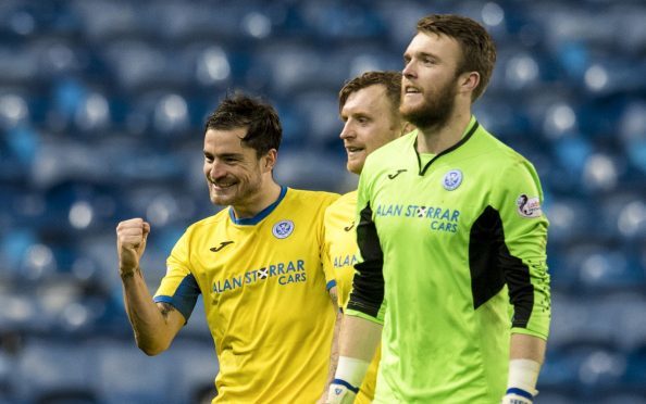 Saints celebrate a famous win.