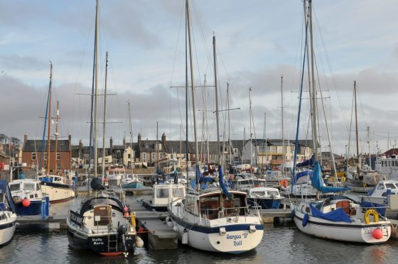 Arbroath harbour.