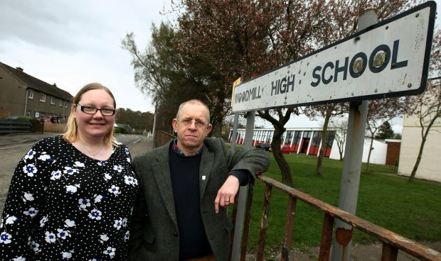 Fay Sinclair and Councillor Ian Ferguson agree new schools are needed