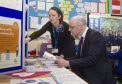 Deputy First Minister John Swinney with Maisondieu head teacher Ruthanna Chalmers during his visit to Angus on Monday.