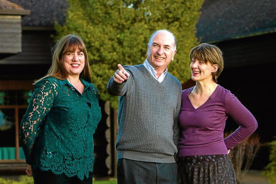 Courier News - Dundee - Andy Argo Story. Business Matters piece about new owner of Piperdam Resort. Picture shows, left to right, Sam Wall (Commercial Director of Coppergreen Developments), David Copley (Chief Executive of Coppergreen Developments) and his wife Donna Copley (Finance Director of Coppergreen Developments). Piperdam Golf & Leisure Resort, Fowlis, Dundee. Tuesday 22nd November 2016.