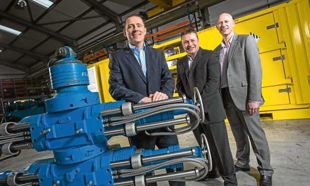 RMEC managing director Bryan Fagan with fellow directors Alan Ramsay and Stuart Mathers