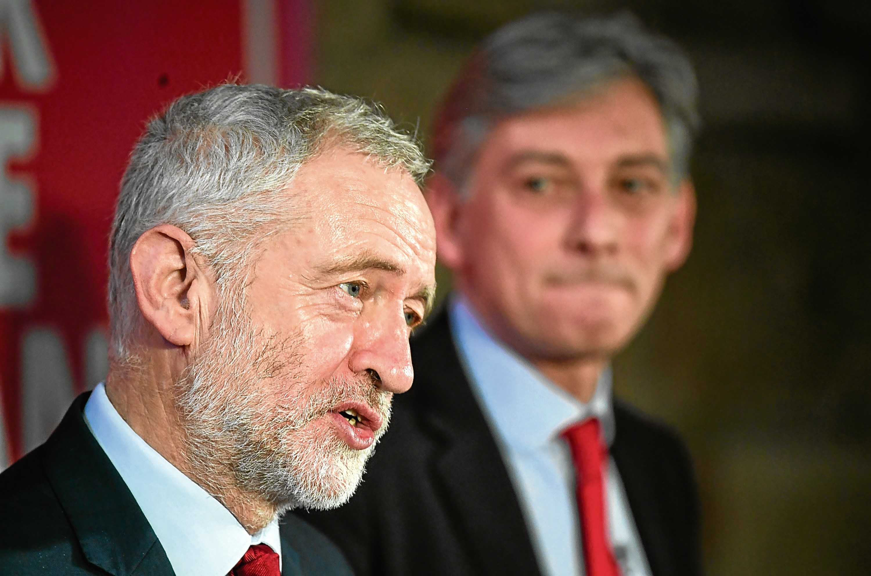 Jeremy Corbyn (left) and Scottish Labour leader Richard Leonard