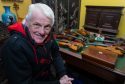 Bob Beveridge at his Violin Shop in Falkland