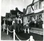 Monifieth club member Willie Black pipes Ian Hutcheon along the front of the other Monifieth clubs on his way to the clubhouse, where the celebrations took place after he won the amateur championship in 1973.