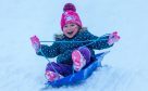 Olivia Cuthbert (3), from Bridge of Earn, sledging at Glenshee at the weekend.