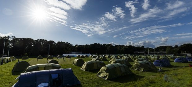 The campsite pictured during a previous Championship.