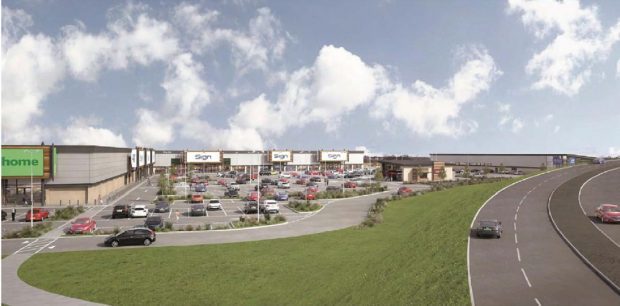 An artist's impression of how the expansion to the retail park might look.