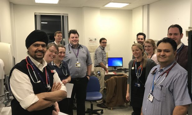 Some of the medical team who came in on Saturday morning - Jagdeep Singh, Rebecca Patton, Sophia Henderson, Grant Milne, James Woods, Lewis Gray, Karl Bonello,  Emma Turtle, Sophie Knights, Malcolm Scobbie, and Nasir Khan