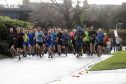 Courier News - News - Jonny Watson story; Weekly 5k park run, special New Years Day run. Picture Shows; the runners off on their run, Beveridge Park, Kirkcaldy, 01st January 2018