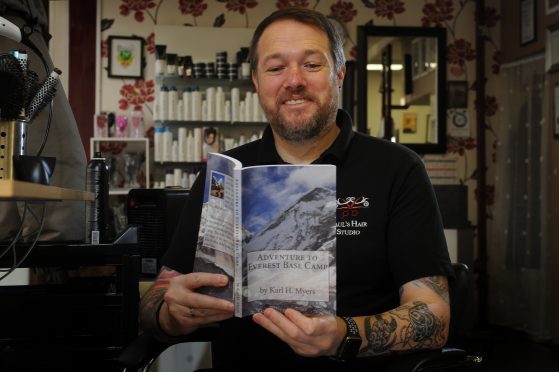 Paul Soutar in his Kirriemuir salon