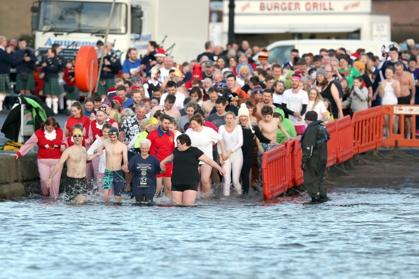 The New Year's Day Dook, Broughty Ferry.