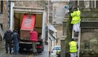 Falkland is being transformed for filming of Outlander season four.
