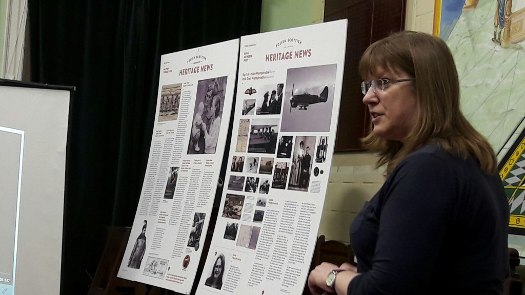 Fife councillor Karen Marjoram speaks at the plaque unveiling in Cupar