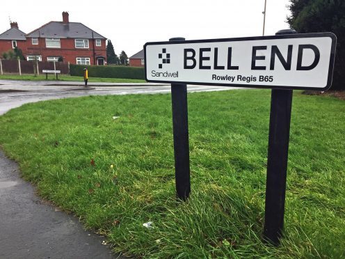 A street named Bell End in Rowley Regis, West Midlands.