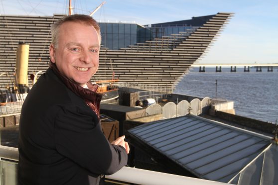 Philip Long outside the V&;A museum in Dundee.