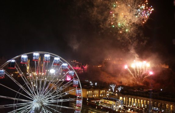 Fireworks light up the sky in Edinburgh