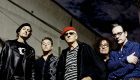 Paul Gray, Pinch, Captain Sensible, Monty Oxymoron and David Vanian of The Damned
