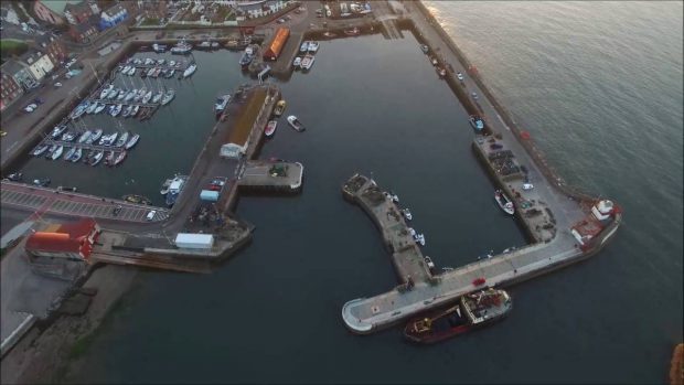 Arbroath harbour.